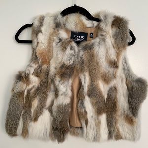 Genuine Rabbit Fur Cropped Vest